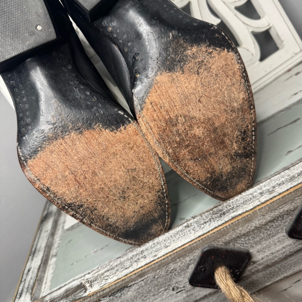VINTAGE Western Pointed Toe Pull On Ankle Cowboy Boot Size 8.5EE Rodeo - Picture 14 of 16